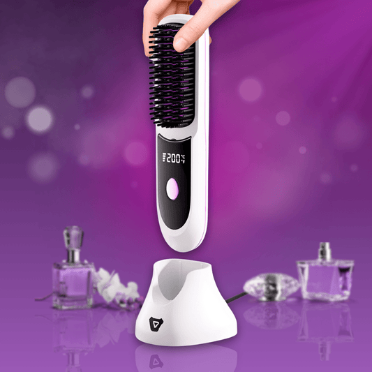 Бяла четка за изправяне на коса